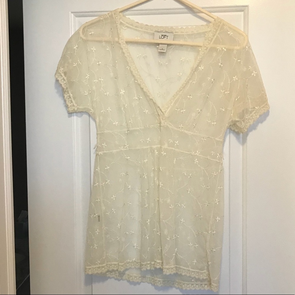 Ann Taylor Loft sheer blouse